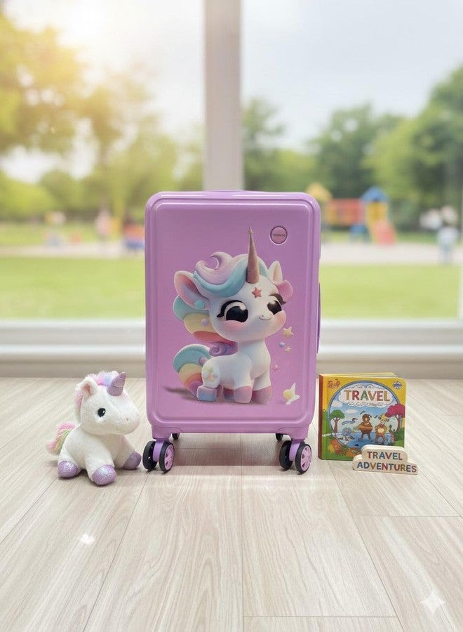 Swarn Products حقيبة سفر للأطفال من سوارن برودكتس ماجيكال دريم يوني مصنوعة من البوليستر خفيف الوزن للغاية (20 بوصة) - Image 4